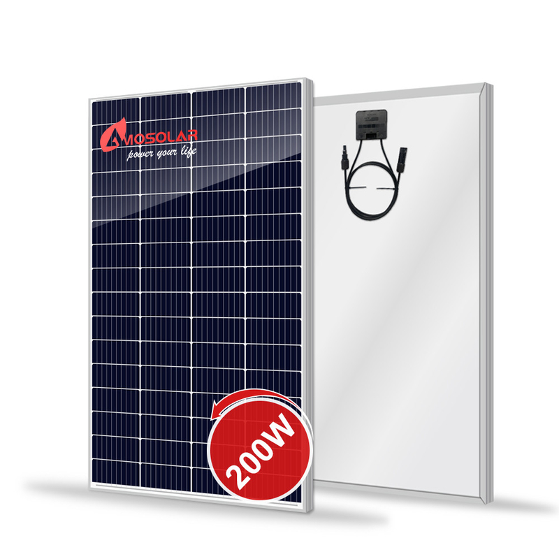 200 W halfcel PERC zonnepaneel met 11,28 Vmp en paneeldimensies van 1405*700*30mm