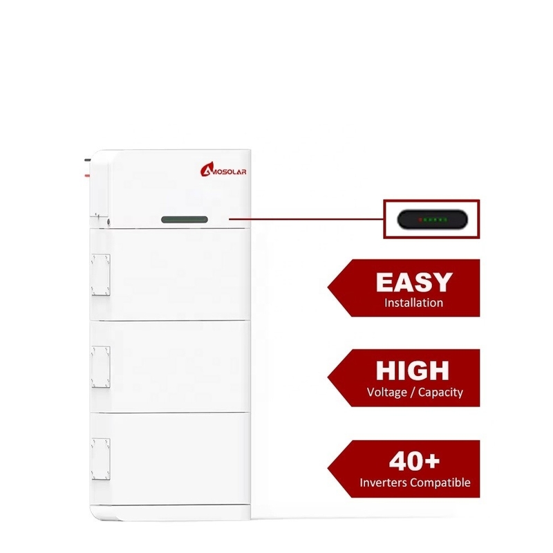 10kwh 15kwh 20kwh Hoogspanning LFP Lithium Iron Phosphate Stapelbare oplaadbare batterijen